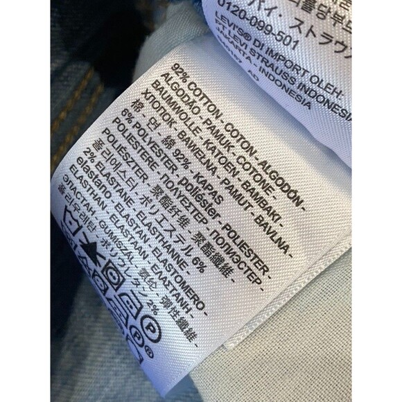 Levis 721 High Rise Skinny Jeans Womens 27 Blue Ankle Slit Denim Stretch - Picture 3 of 8